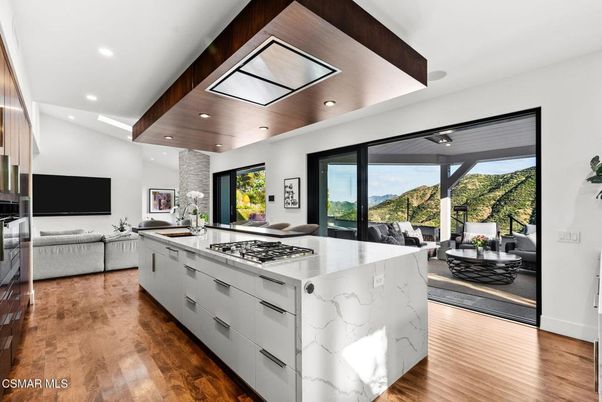 Interior, Kitchen, Recessed Lighting, Wooden Ceilings, Wood Texture Flooring