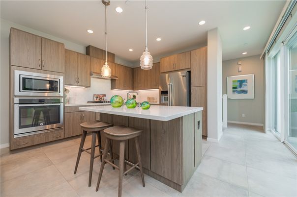Interior, Kitchen, Pendant Lights, Recessed Lighting, Stainless Steel Appliances