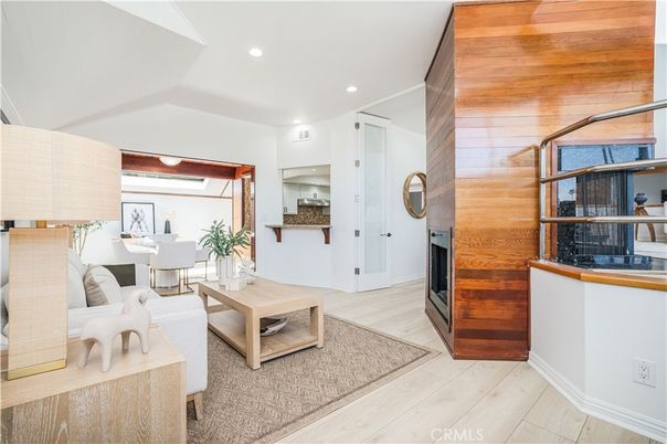 Dining room, Interior, Living room, Recessed Lighting, Wood Texture Flooring, Wooden Walls