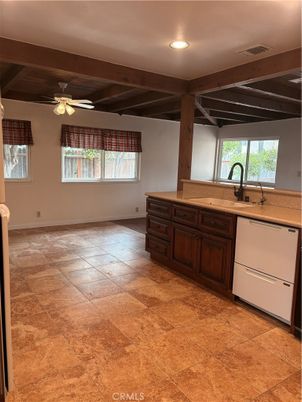 Interior, Kitchen, Recessed Lighting, Wooden Beams, Wooden Ceilings