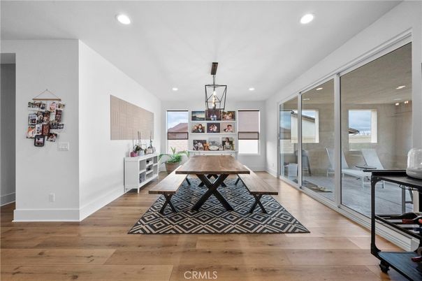 Home Office, Interior, Pendant Lights, Recessed Lighting, Wood Texture Flooring