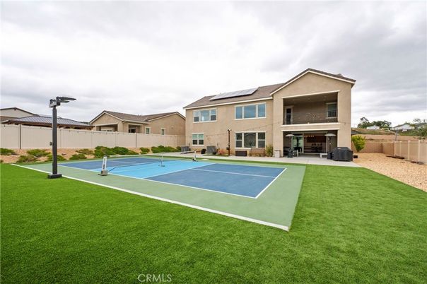 Backyard, Exterior, Solar Panels, Tennis Courts