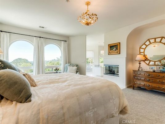 Bedroom, Fireplace, Interior
