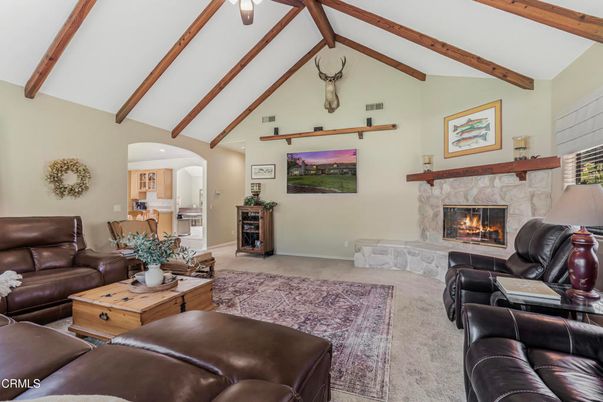 Fireplace, Interior, Living room, Wooden Beams