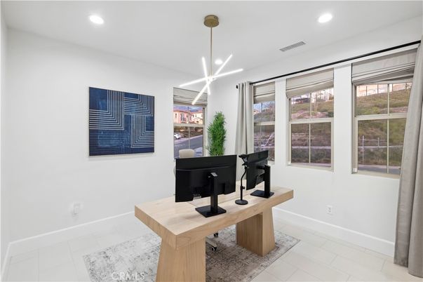 Home Office, Interior, Pendant Lights, Recessed Lighting