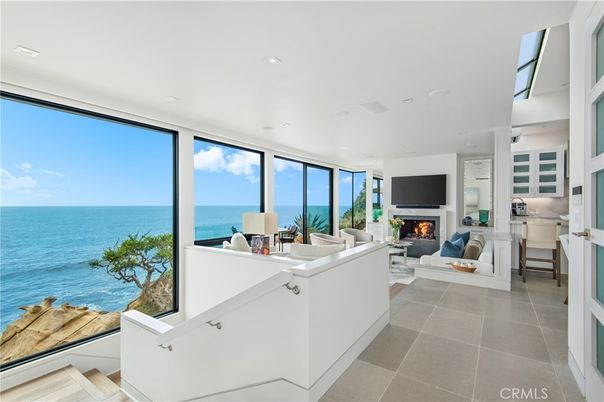 Fireplace, Interior, Living room, Recessed Lighting, Water