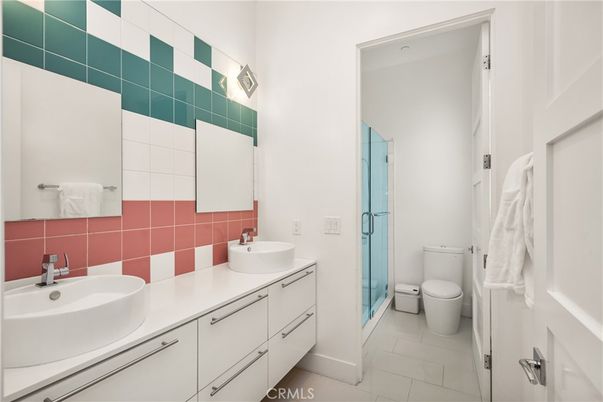 Bathroom, Dual Sink Vanities, Glass Shower, Interior