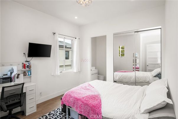 Bedroom, Home Office, Interior, Recessed Lighting, Wood Texture Flooring