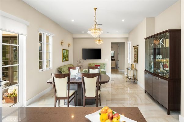 Chandelier, Dining room, Interior, Recessed Lighting