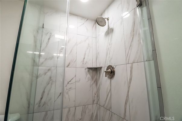 Bathroom, Glass Shower, Interior, Marble Walls