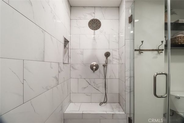 Bathroom, Glass Shower, Interior, Marble Walls