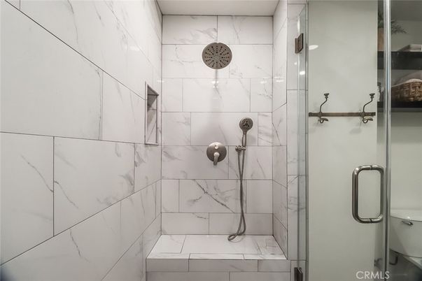 Bathroom, Glass Shower, Interior, Marble Walls