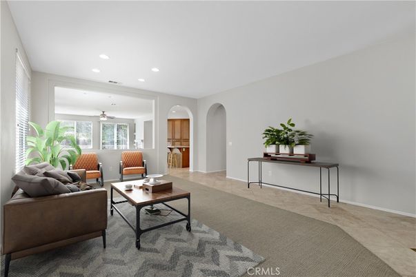 Interior, Living room, Recessed Lighting