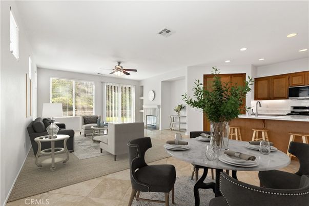 Dining room, Interior, Kitchen, Living room, Recessed Lighting, Stainless Steel Appliances