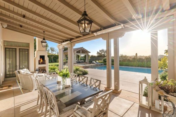 Exterior, Fireplace, Pool