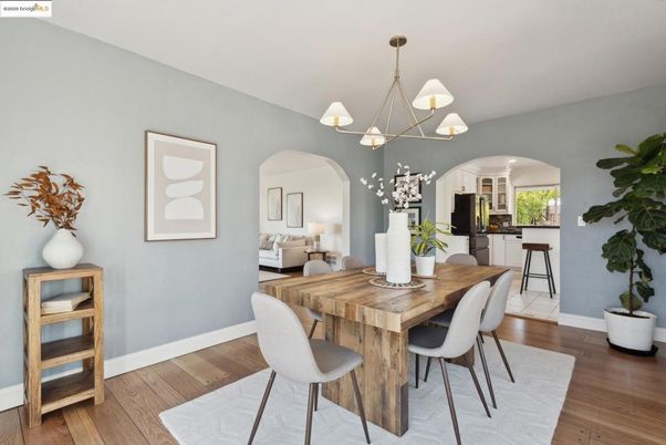 Chandelier, Dining room, Interior, Pendant Lights, Wood Texture Flooring