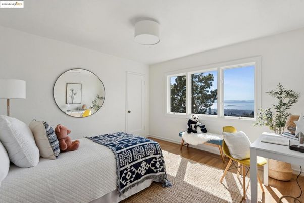 Bedroom, Home Office, Interior, Water, Wood Texture Flooring