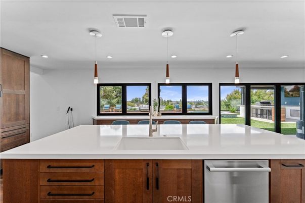 Interior, Kitchen, Pendant Lights, Recessed Lighting, Stainless Steel Appliances