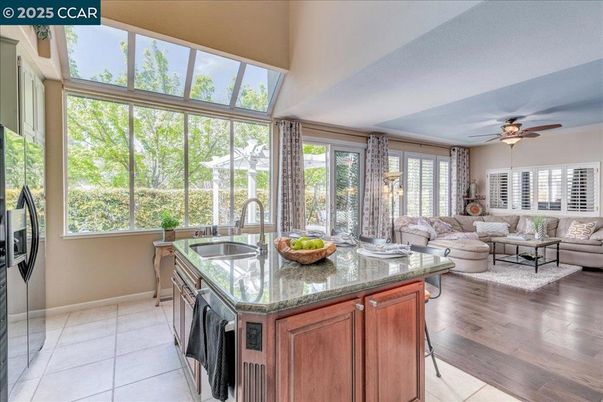 Interior, Kitchen, Living room, Sun Room, Wood Texture Flooring