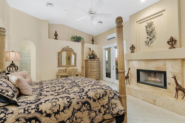 Bedroom, Fireplace, Interior, Recessed Lighting