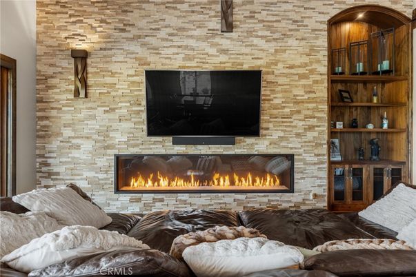 Fireplace, Interior, Living room, Stone Walls