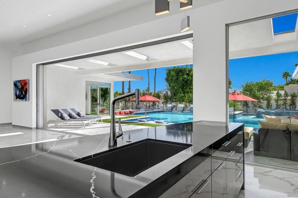 Interior, Kitchen, Marble, Pool, Recessed Lighting