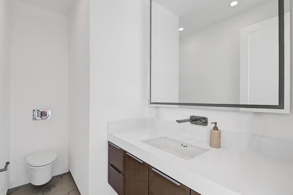 Bathroom, Interior, Marble, Recessed Lighting