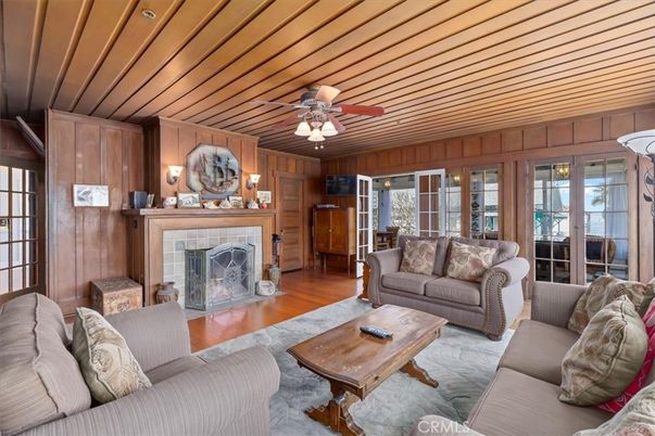 Fireplace, Interior, Living room, Wooden Ceilings, Wood Texture Flooring, Wooden Walls