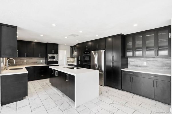 Interior, Kitchen, Marble, Recessed Lighting, Stainless Steel Appliances