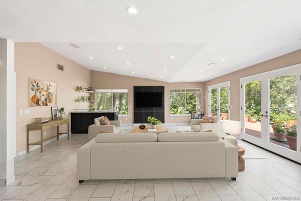 Interior, Living room, Marble, Recessed Lighting