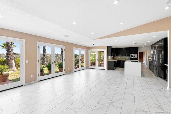 Interior, Kitchen, Marble, Recessed Lighting, Stainless Steel Appliances
