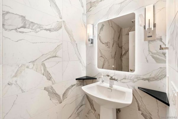 Bathroom, Interior, Marble Walls