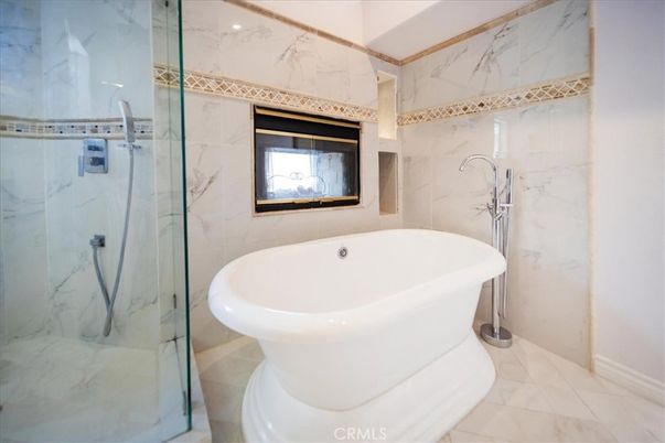 Bathroom, Glass Shower, Interior, Marble Walls
