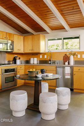 Interior, Kitchen, Stainless Steel Appliances, Wooden Ceilings