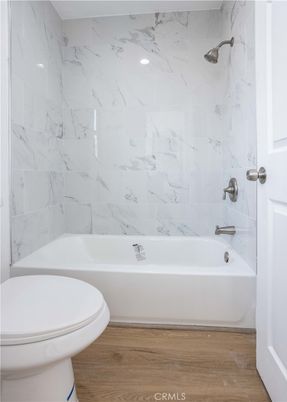 Bathroom, Interior, Marble Walls, Wood Texture Flooring