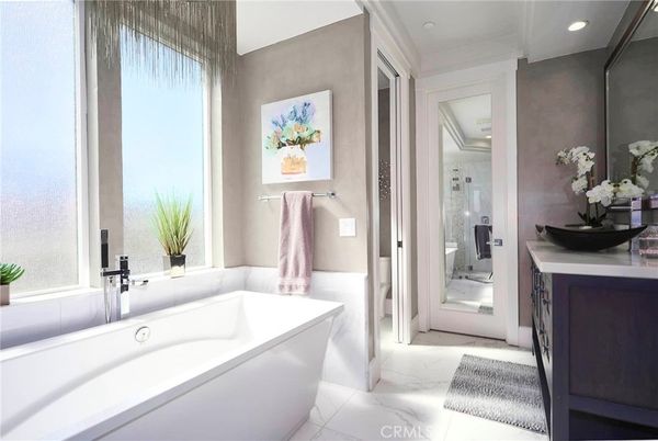 Bathroom, Glass Shower, Interior, Marble, Recessed Lighting