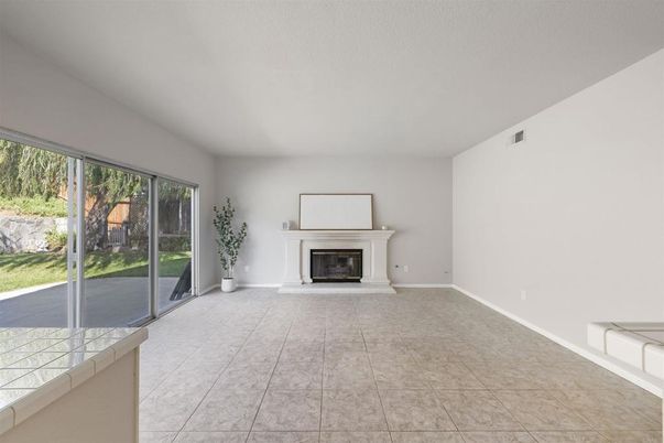 Empty room, Fireplace, Interior