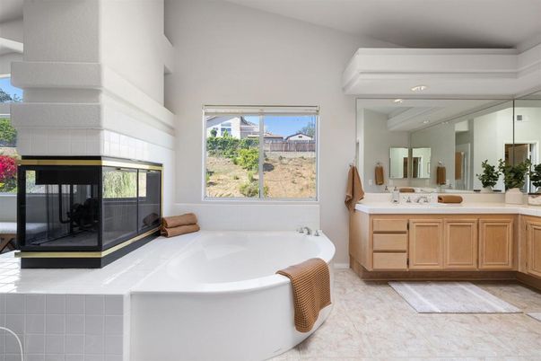 Bathroom, Dual Sink Vanities, Free Standing Baths, Interior, Recessed Lighting