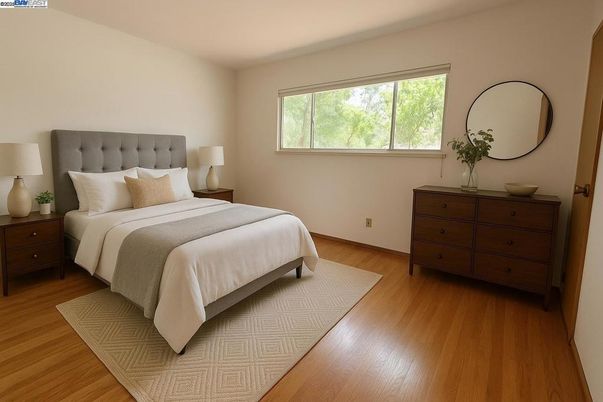 Bedroom, Interior, Wood Texture Flooring