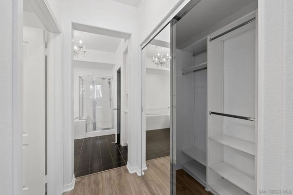 Chandelier, Interior, Walk-in Closets, Wood Texture Flooring