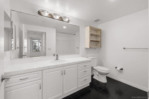 Bathroom, Interior, Recessed Lighting, Tile Countertops