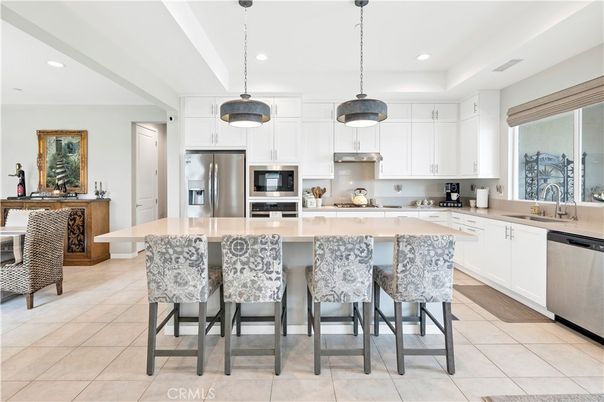 Interior, Kitchen, Pendant Lights, Recessed Lighting, Stainless Steel Appliances