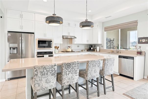 Interior, Kitchen, Pendant Lights, Recessed Lighting, Stainless Steel Appliances