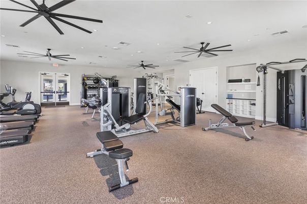 Fitness Equipment, Gym, Interior, Recessed Lighting