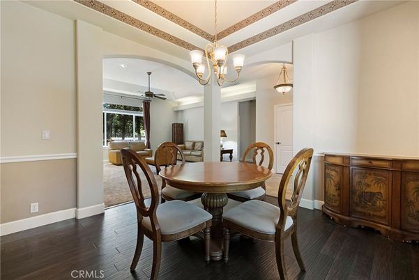 Chandelier, Dining room, Interior, Pendant Lights, Wood Texture Flooring