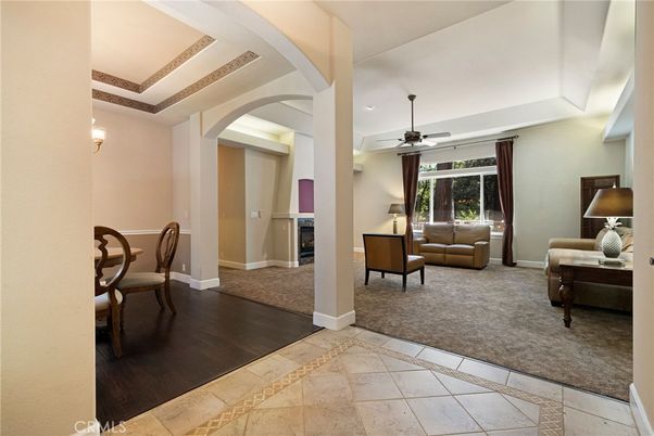 Fireplace, Interior, Recessed Lighting, Wood Texture Flooring