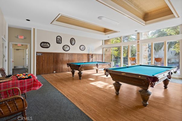 Billiard Table, Game Room, Interior, Wood Texture Flooring