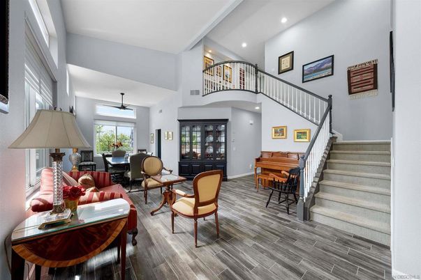 Dining room, Interior, Piano, Recessed Lighting, Wood Texture Flooring