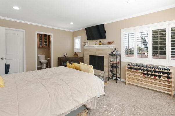 Bedroom, Fireplace, Interior, Recessed Lighting