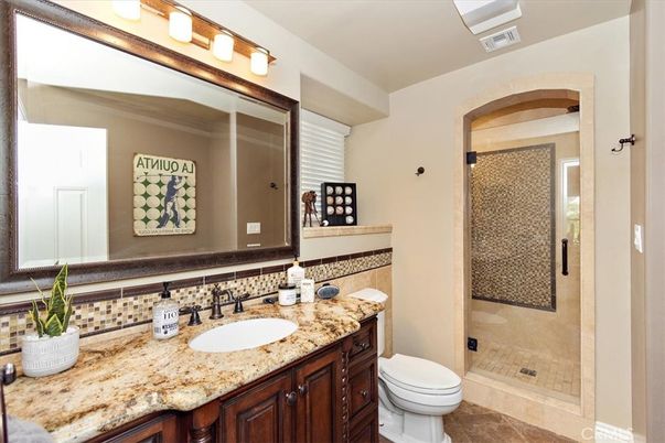 Bathroom, Dual Sink Vanities, Glass Shower, Interior
